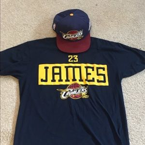 Lebron James Jersey and hat champion ship hat